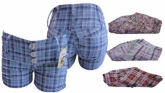 Short Xadrez 100% algodão Estampas Variadas Pcte c/ 12 pças